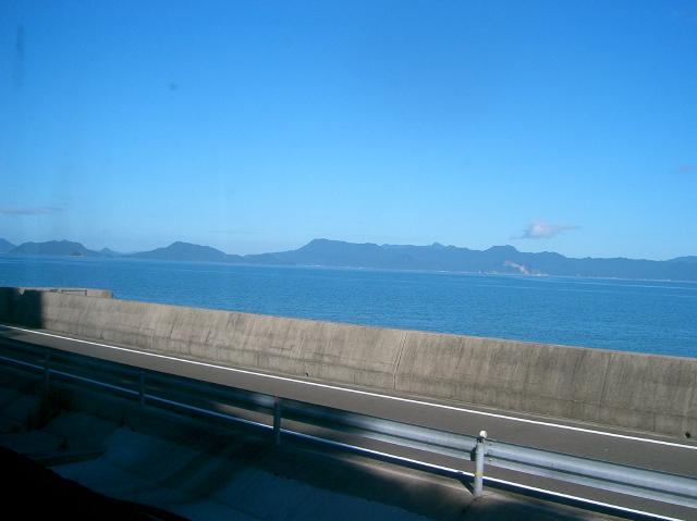 不知火海を車窓から