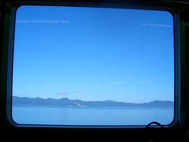 不知火海を車窓から