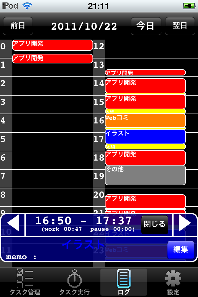 ログ確認